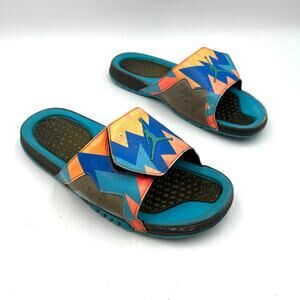 Air Jordan Hydro 7 Retro Slide Sandals Dark Grey Blue Turquoise